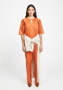 Pyle Poplin Blouse | Brick