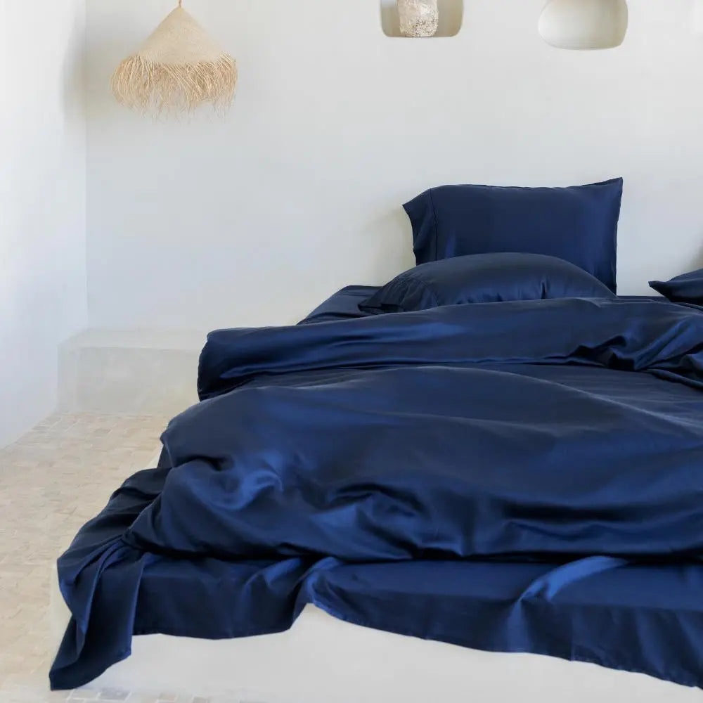 Signature Bamboo Duvet Cover, Full/Queen | Ocean Blue