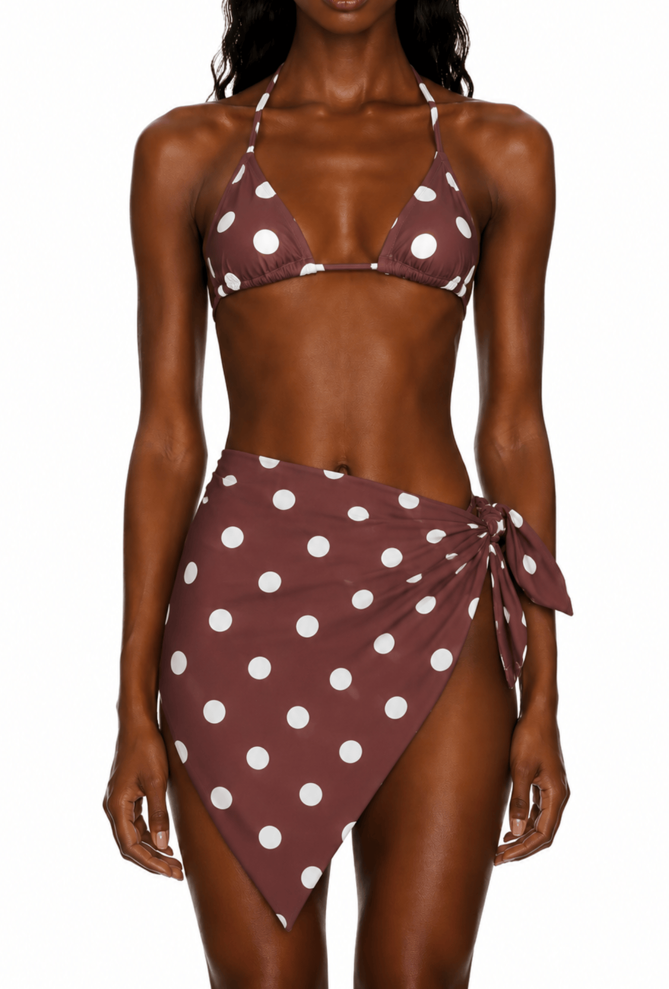 The Bandana | Brown Polka Dot