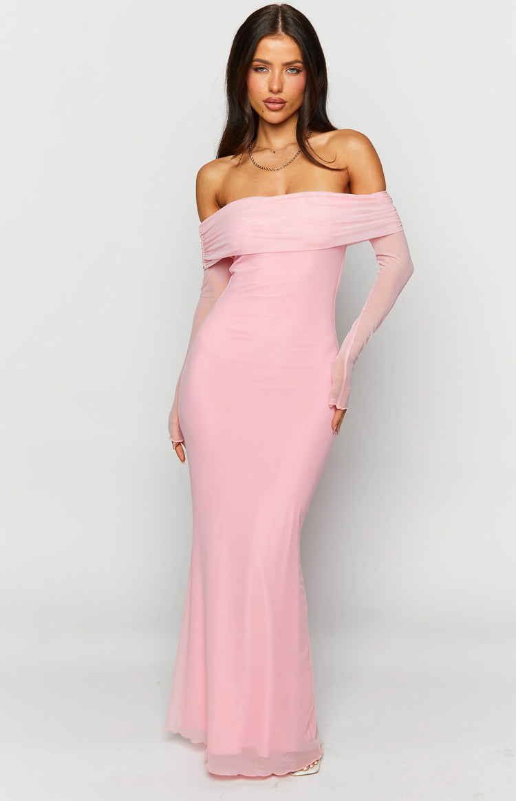 Coraline Long Sleeve Maxi Dress | Pink