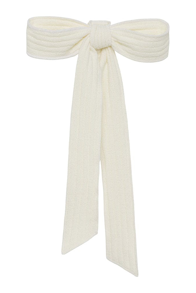 Hair Ribbon | Cream Terry Rib