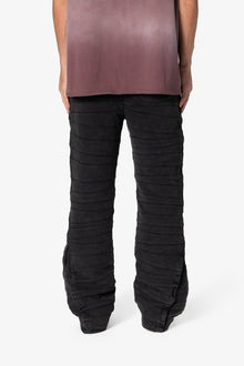 Crease Panel Sweatpants | Washed Black
