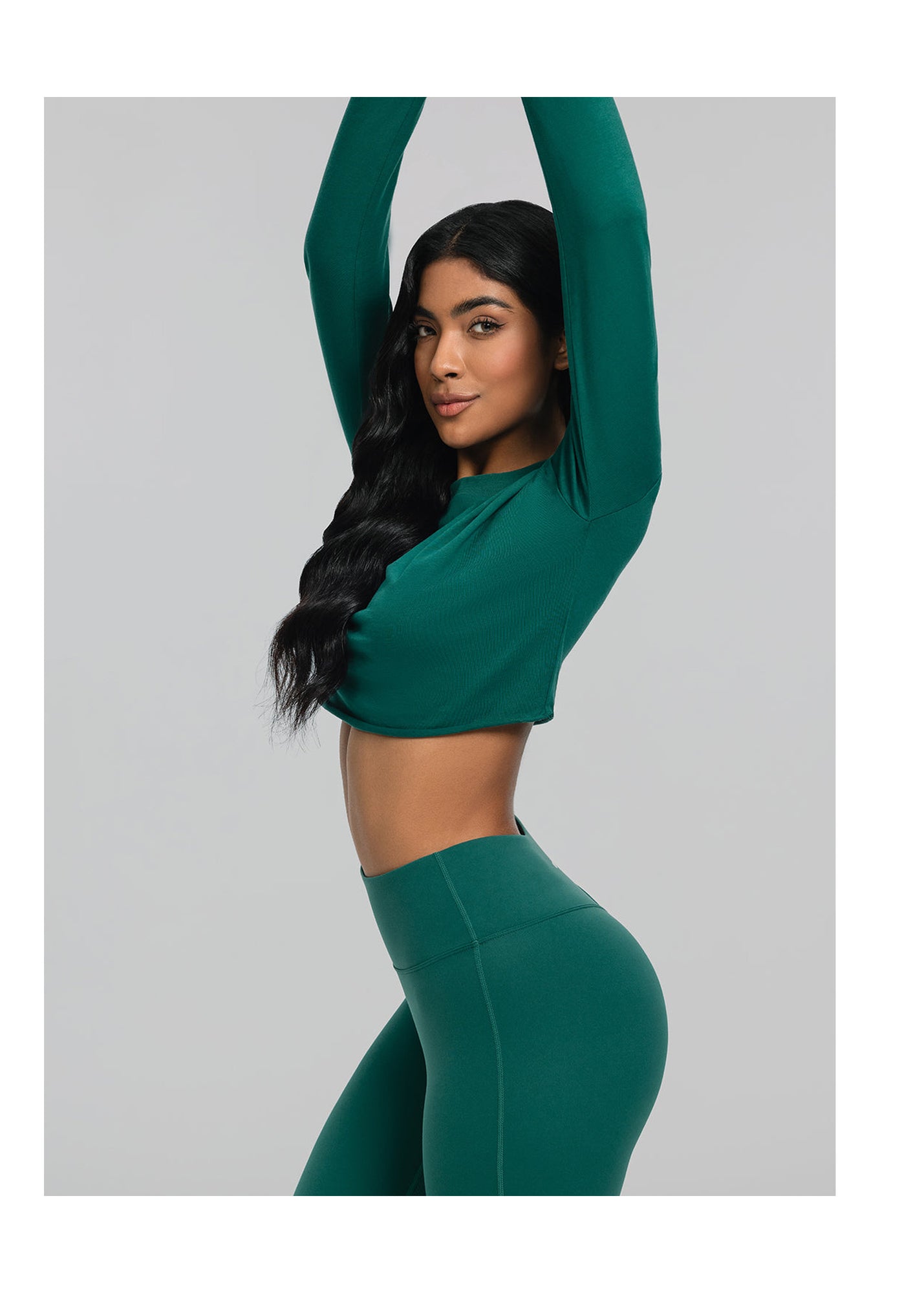 Cropped Long Sleeve | Dark Moss