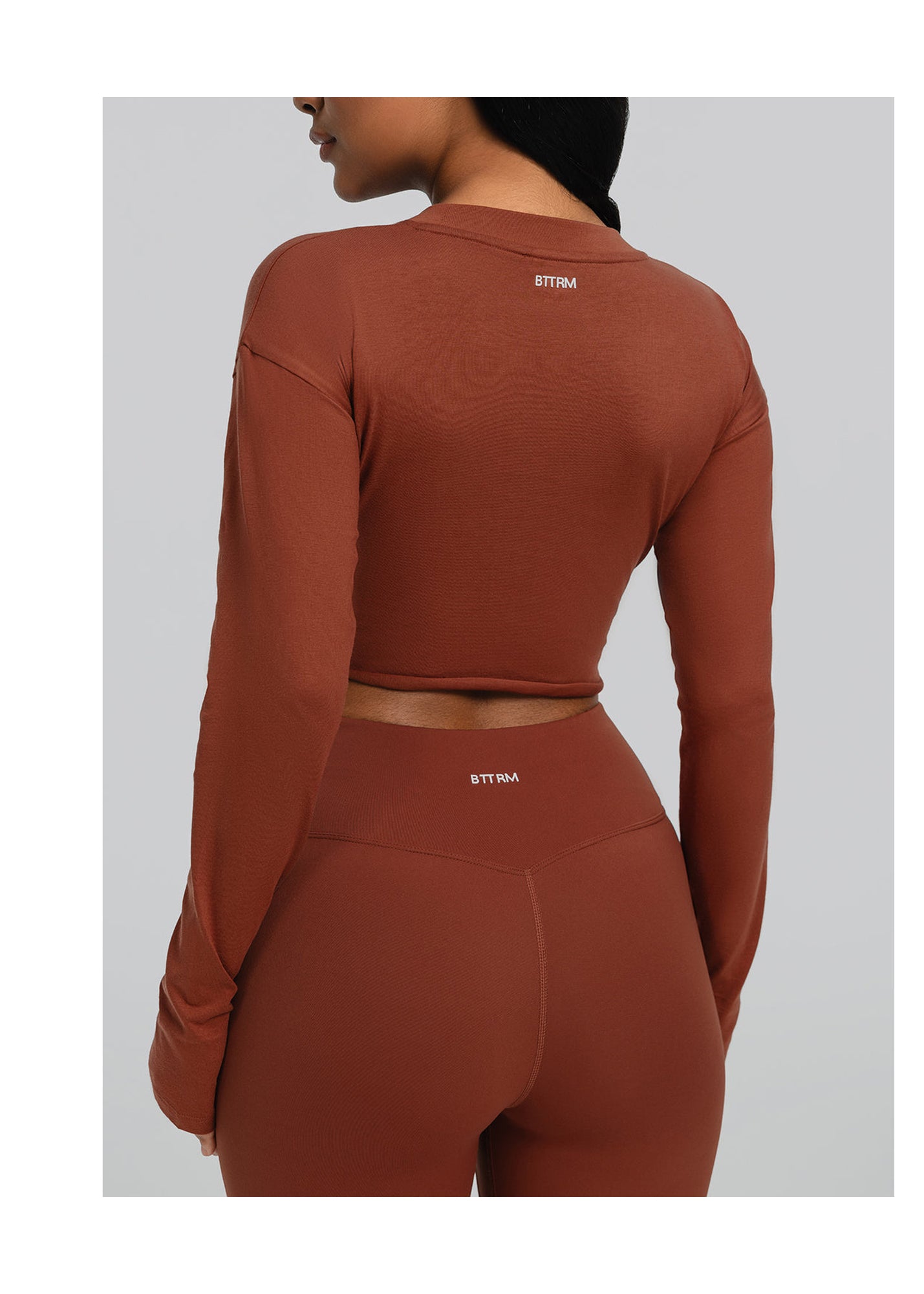 Cropped Long Sleeve | Rust Brown