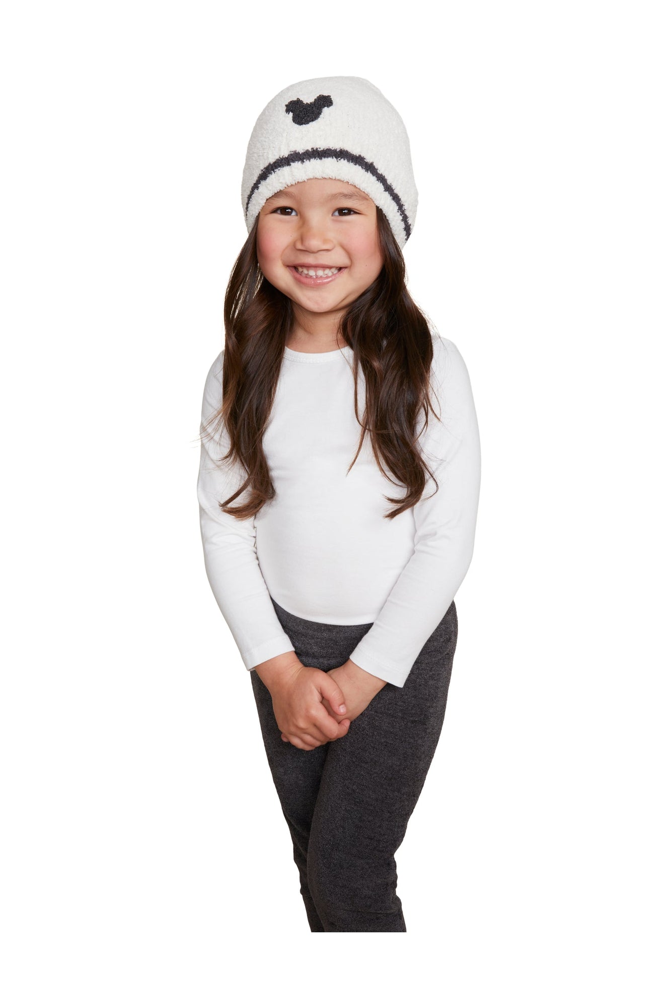 Youth | Cozychic Classic Kids Mickey Mouse Beanie | Cream/Carbon