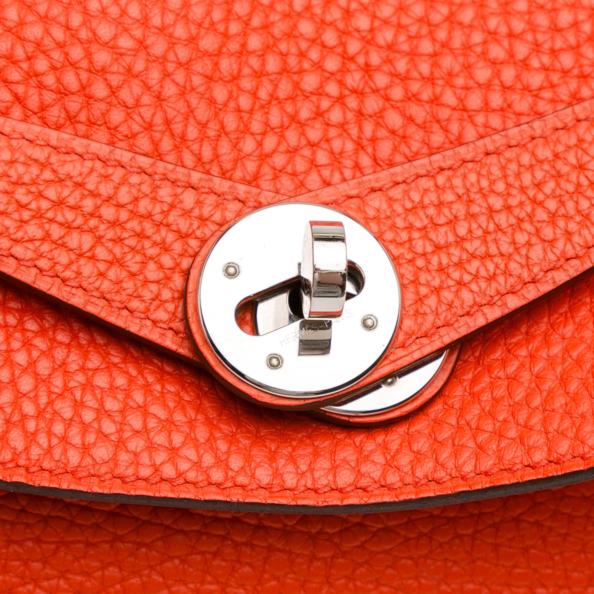Hermes | Pre-Owned Clemence Lindy 34 | Orange