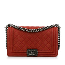 Chanel | Pre-Owned Old Medium Quilted Caviar Boy Flap - I | Red