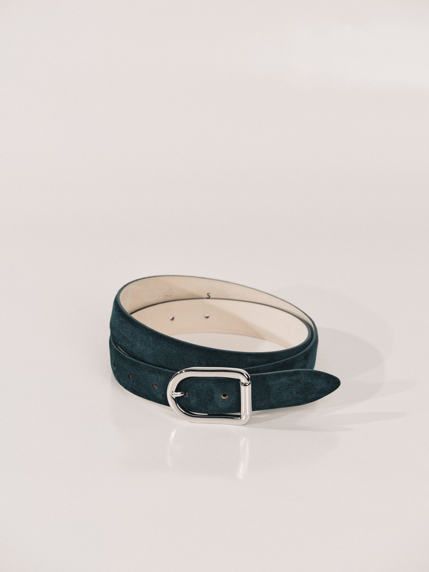 Mija Suede Belt | Deep Emerald & Silver