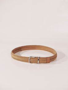Woven Belt | Tan & Silver