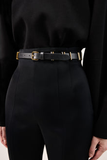 Richa Single Wrap Belt | Black & Silver & 24K Gold