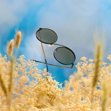 Womens | Elphaba Wire Frames Sunglasses | Classic Black Wire | Emerald Tint Gradient Lenses