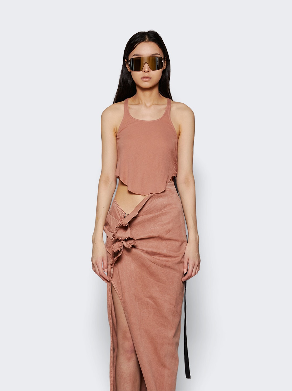 Women | Rick Owens DRKSHDW | Basic Cropped Tank Dark | Pink