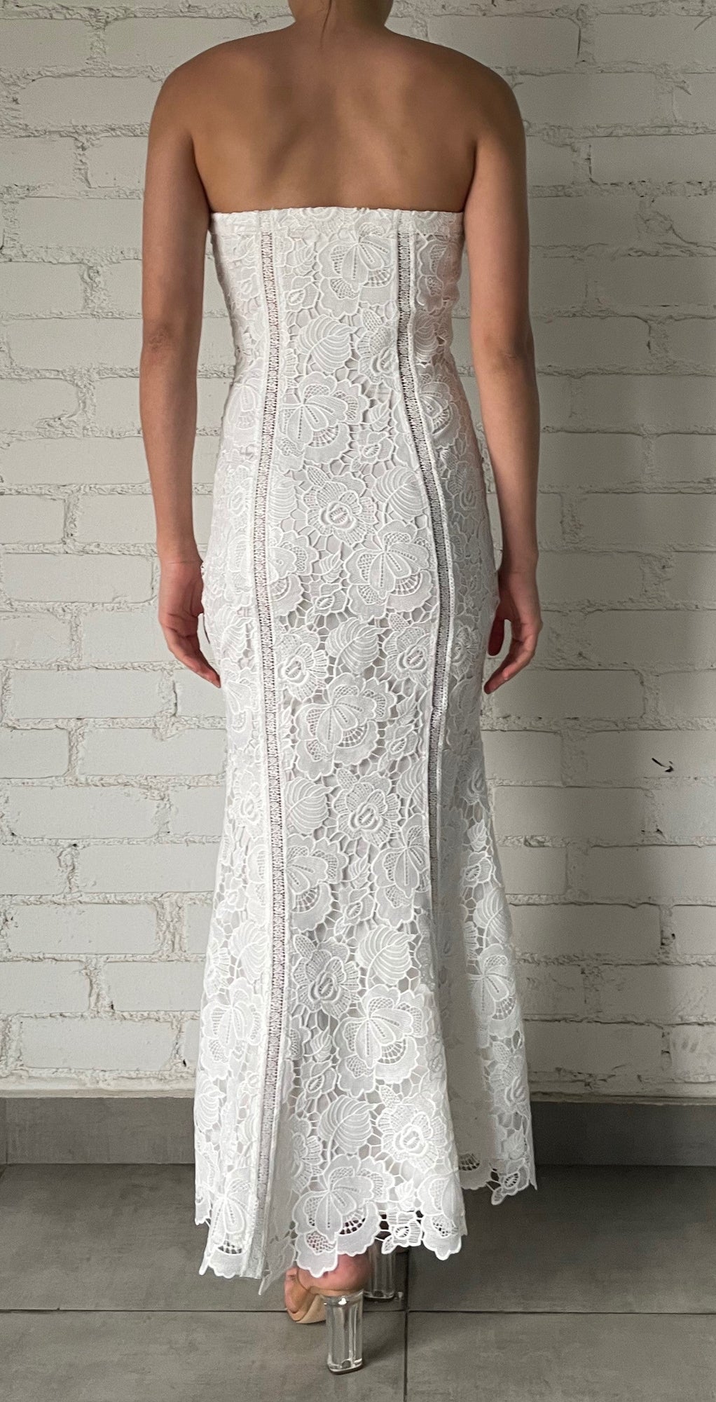 Rain Long Dress | White