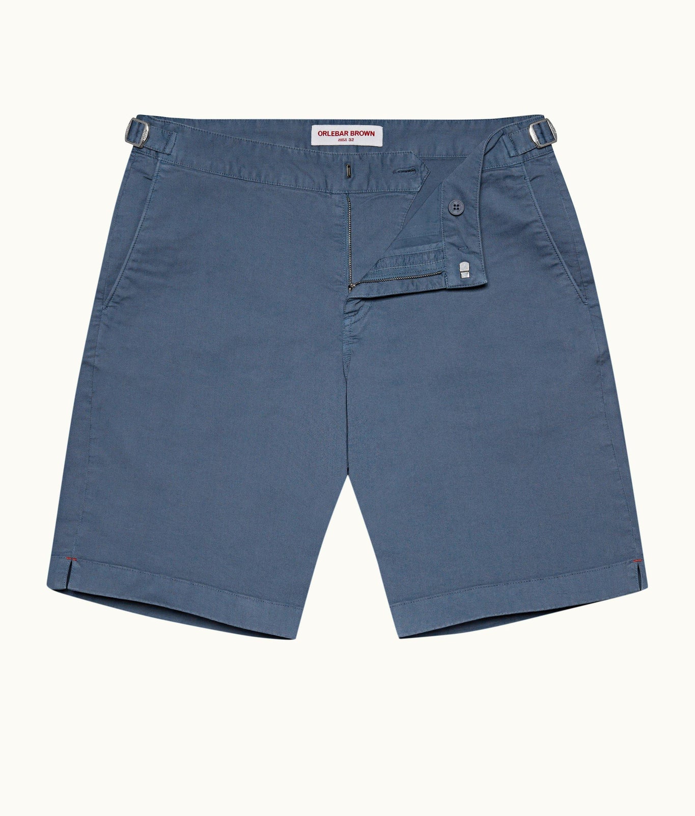 Dane Cotton Twill Longest-Length Cotton Twill Shorts | Blue Smoke