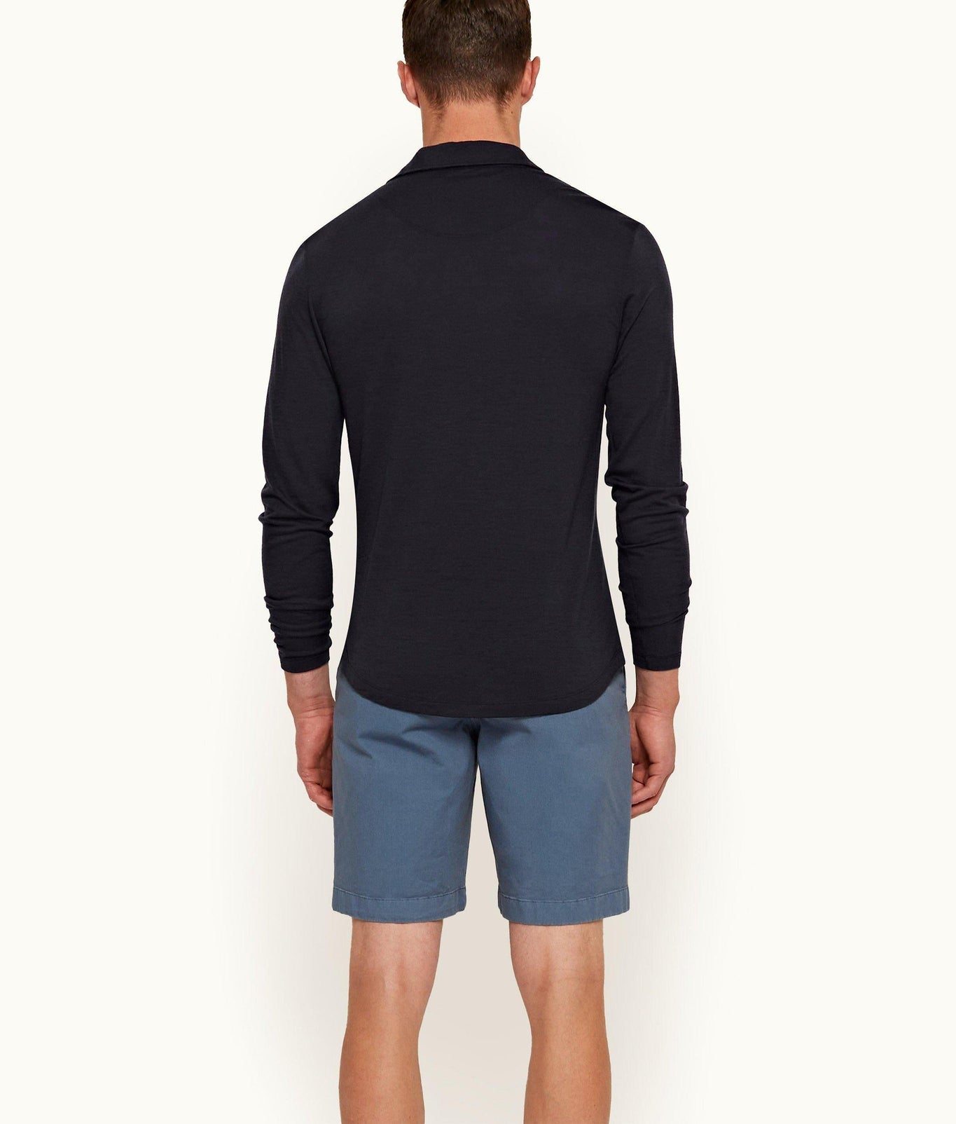 Dane Cotton Twill Longest-Length Cotton Twill Shorts | Blue Smoke