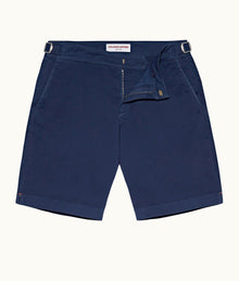 Dane Cotton Twill Longest-Length Cotton Twill Shorts | Blue Wash