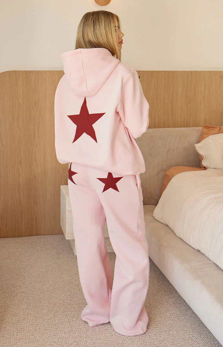 Dania Star Track Pants | Pink Burgundy