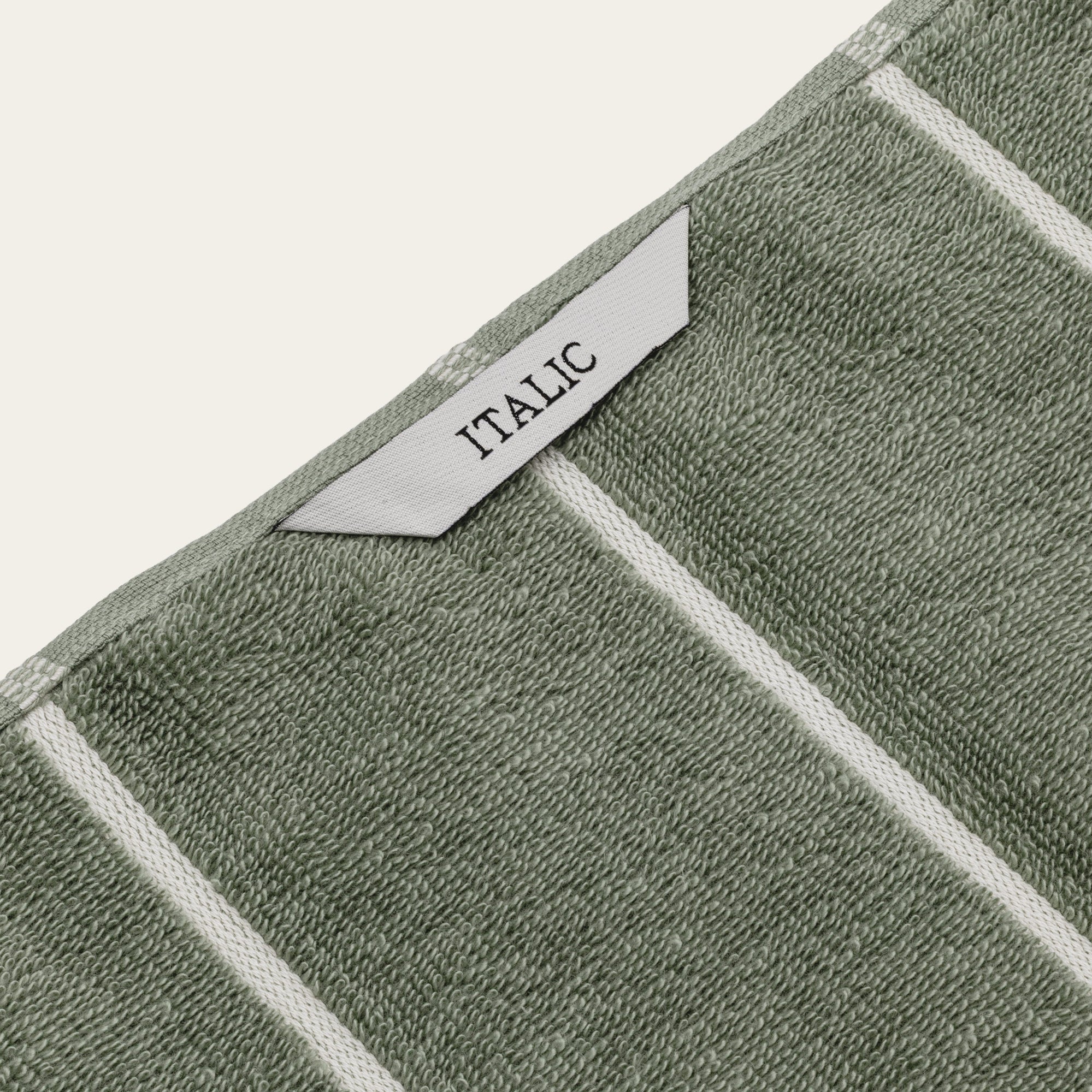 Deia Australian Cotton Towels | Sage/Ecru