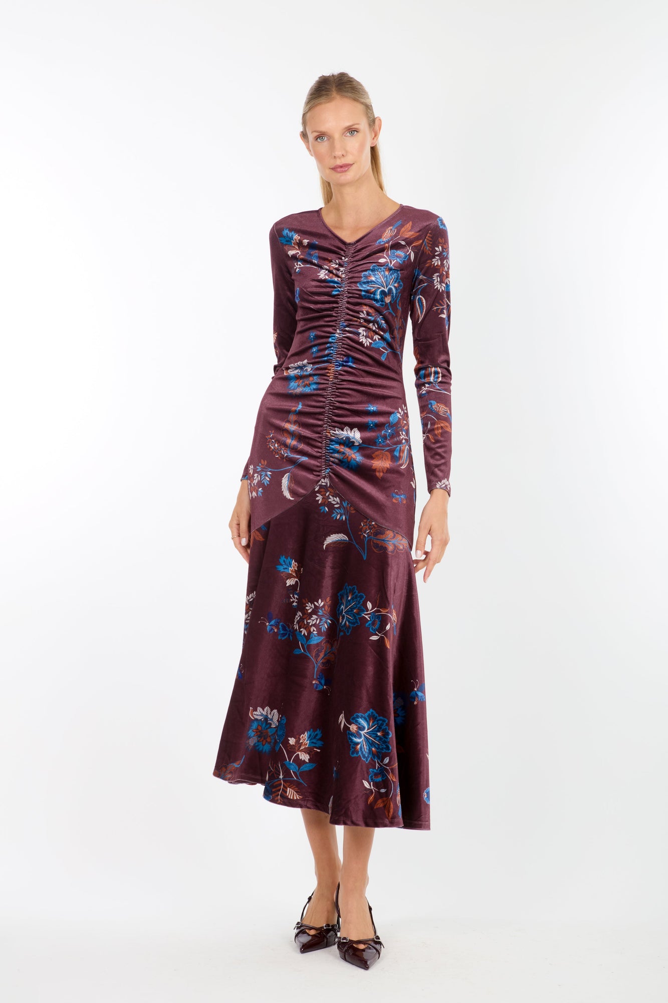 Dusk Dress | Burgundy Floral