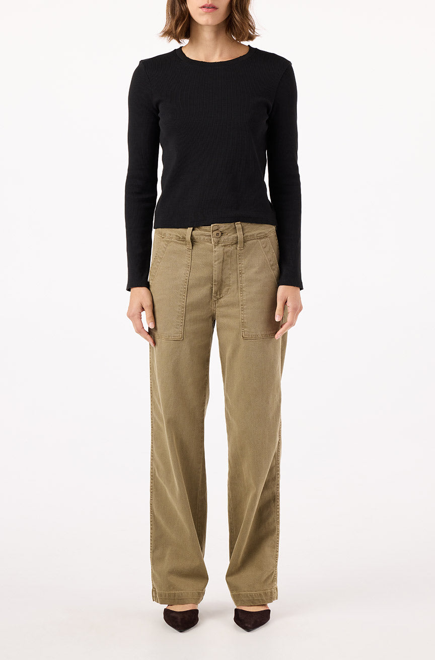 AMO Denim | Easy Army Slouch in Thyme