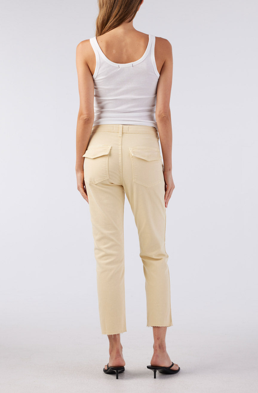 AMO Denim | Easy Army Trouser in Creme Brulee