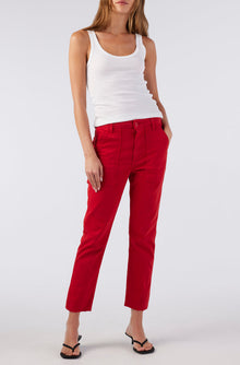 AMO Denim | Easy Army Trouser in Cherry