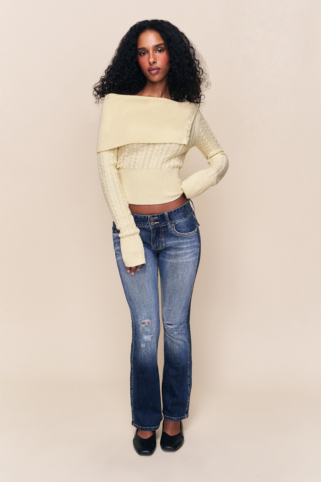 Womens | Luretta Sweater | Buttercream