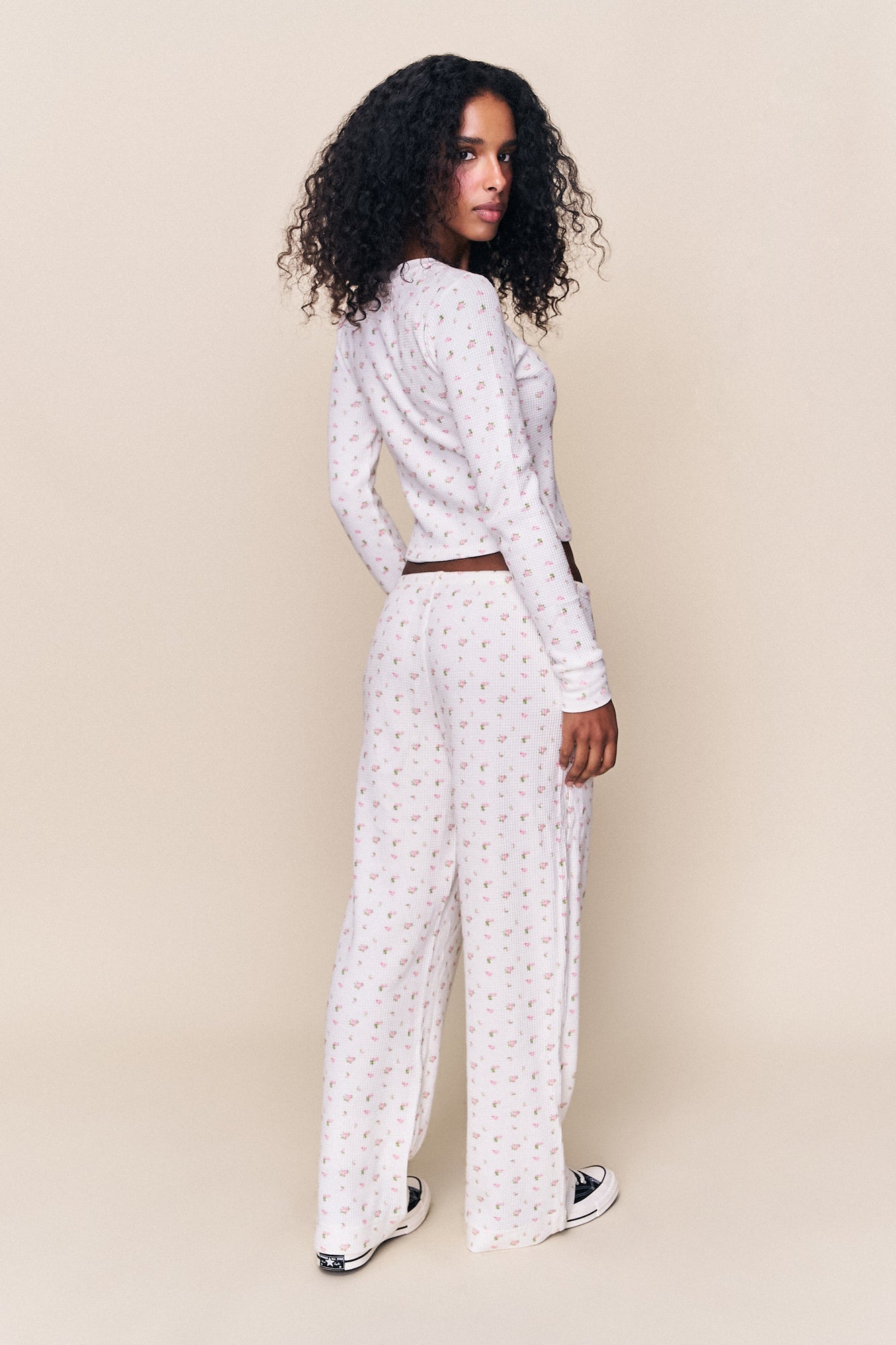 Womens | Lumi Long Sleeve Top | Pink Ditsy Rose