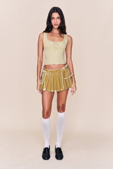 Womens | June Knit top | Vintage Lime