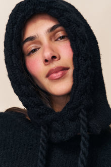 Womens | Cable Knit Hat | Black