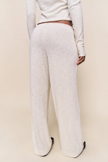 Womens | Lana Ribbed Relaxed Pant | Ivory