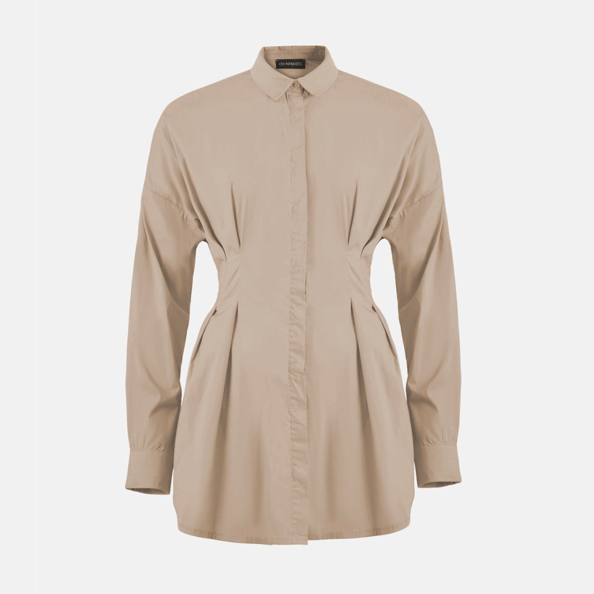 OW Collection ELLA Shirt Dress Dress 036 - Tan