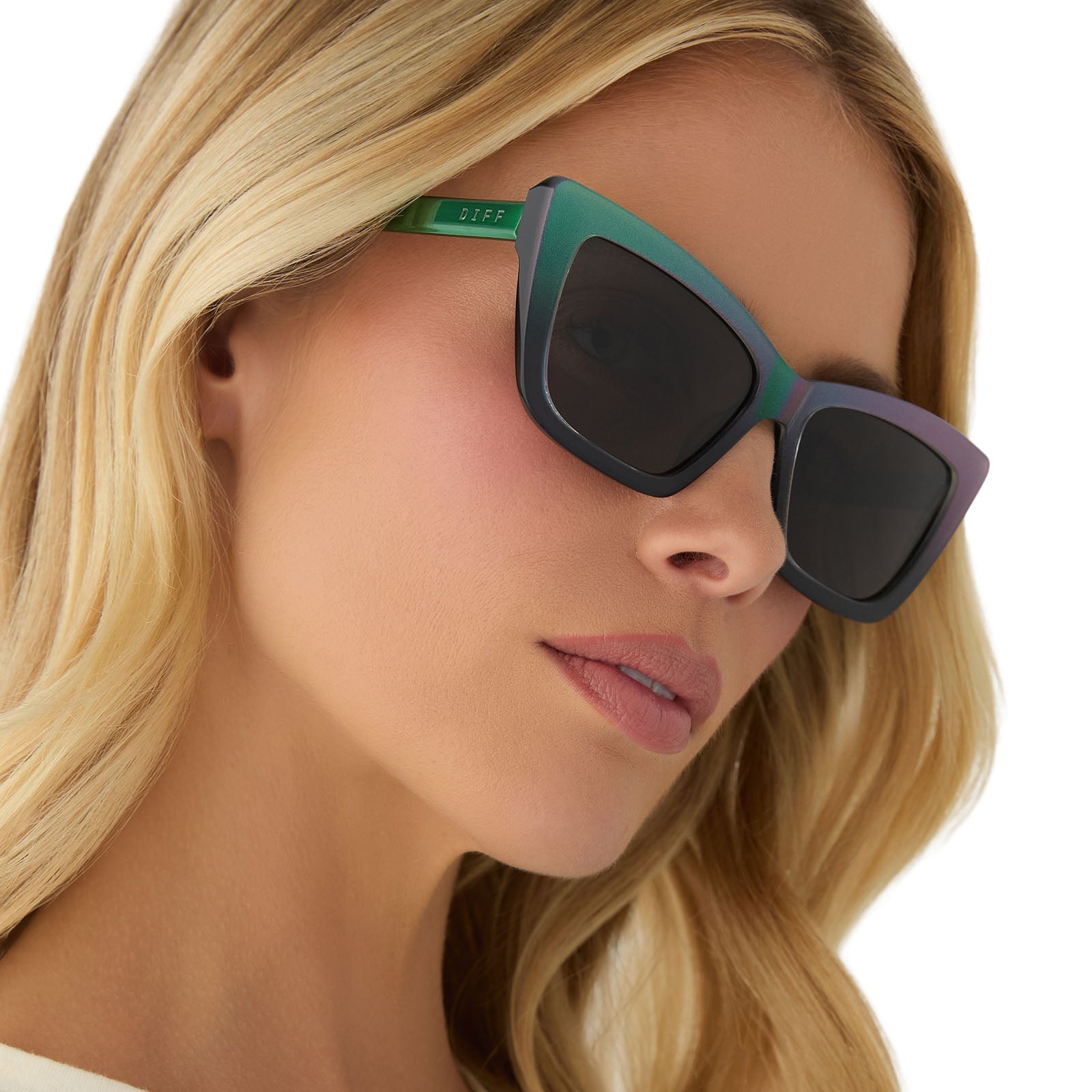 Womens | Elphaba Emerald Sunglasses | Enchanting Emerald To Black | Shadowy Grey Lenses