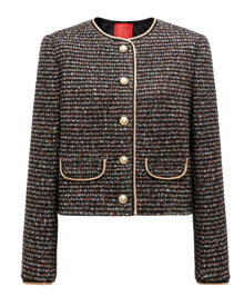 Cropped Tweed Jacket | Black
