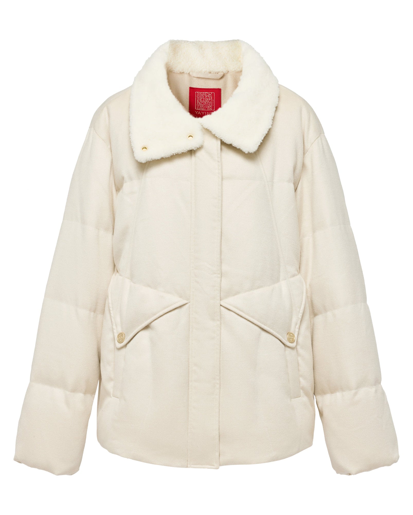 Mulberry Silk Down Jacket | Beige