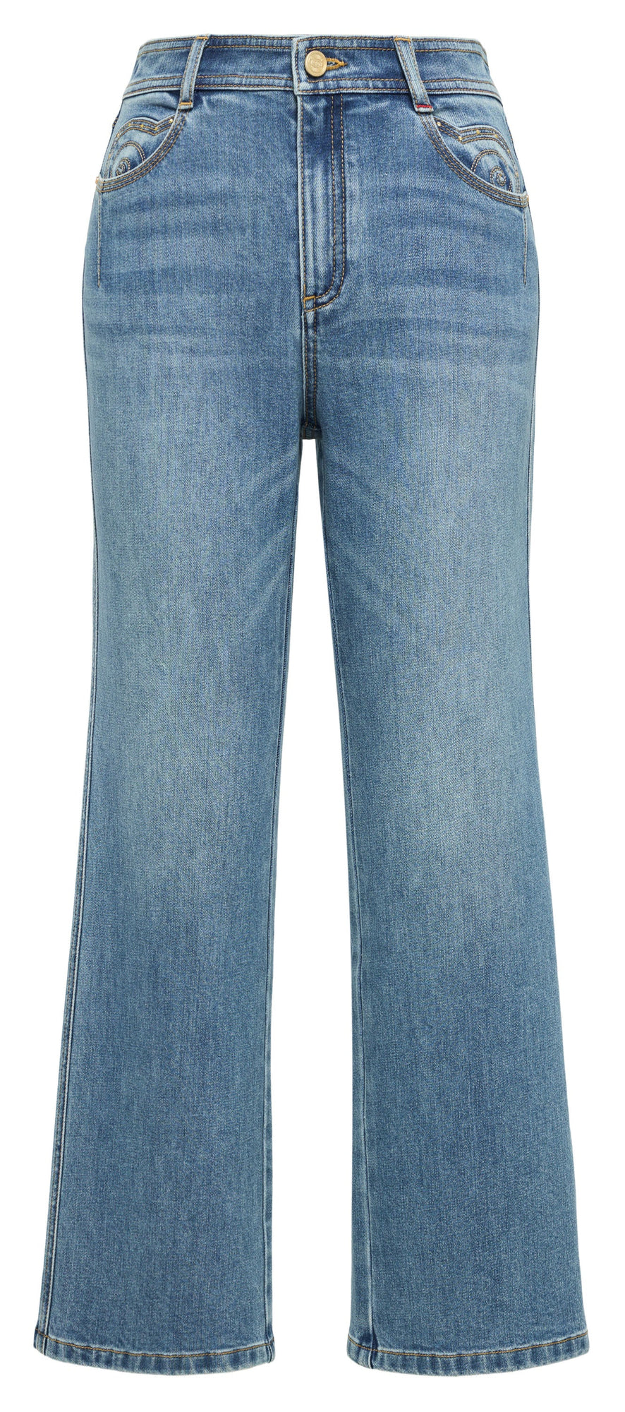 Cleanfit Mulberry Silk Cotton High-Waist Jeans | Navy