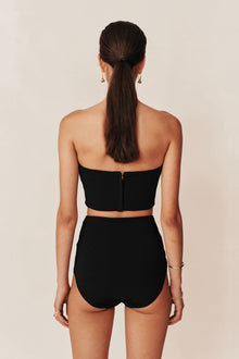 Knit High Waisted Brief | Black