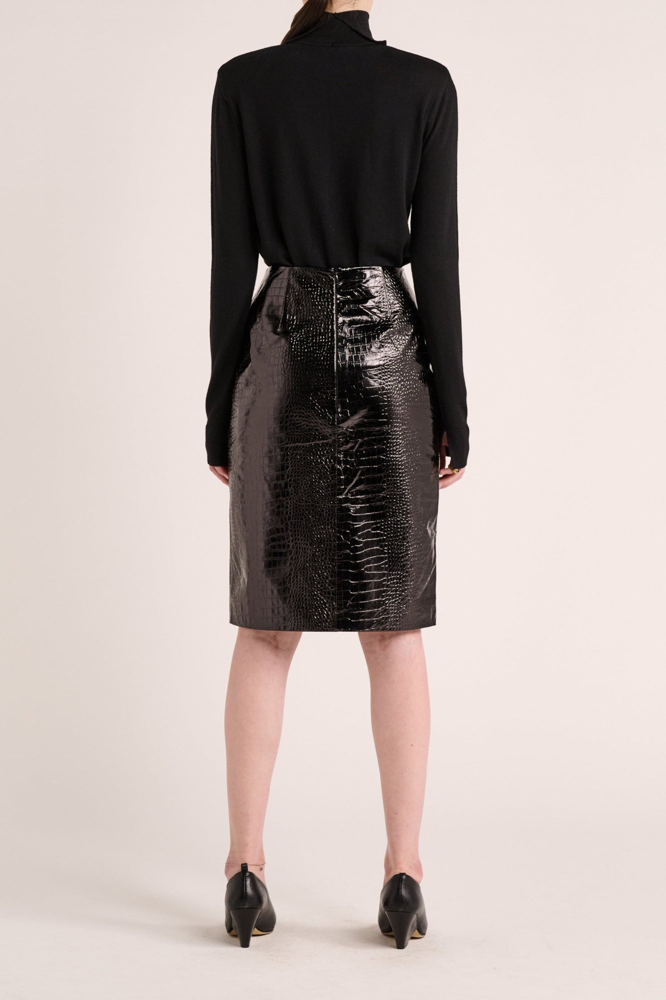Nix Leather Skirt | Black