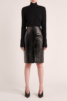 Nix Leather Skirt | Black