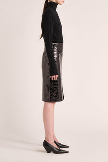 Nix Leather Skirt | Black