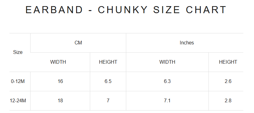 Product size guide