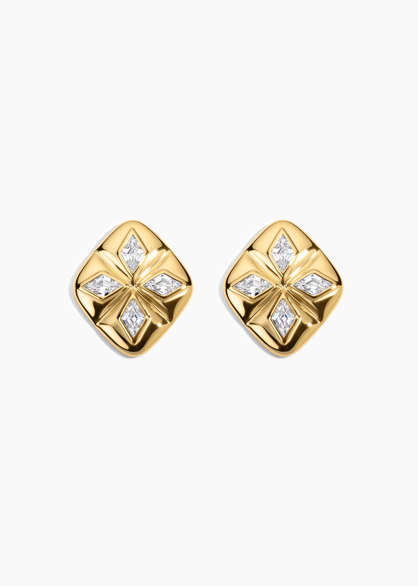 Vaughn Earrings | Clear Crystal | 14K Gold Plated