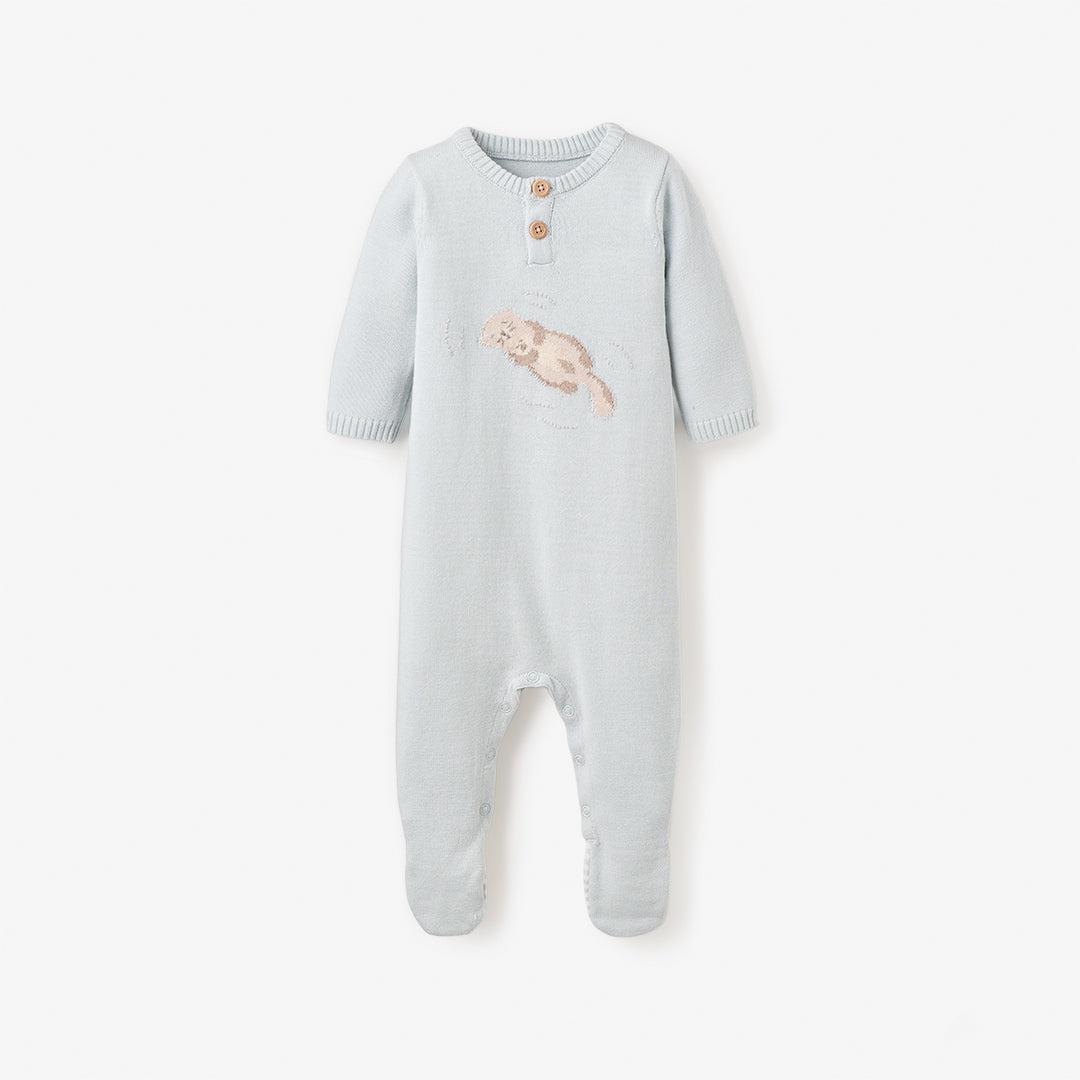 Boys | Otter Lake Footed Jumpsuit | Blue