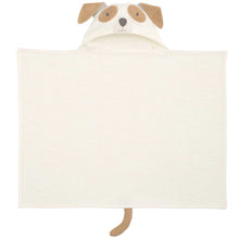 Unisex | Tan Puppy Hooded Baby Bath Wrap | Brown