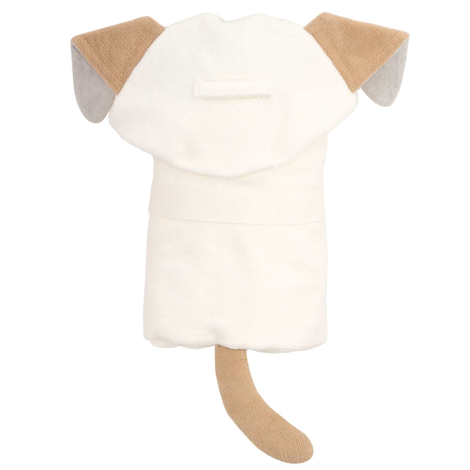 Unisex | Tan Puppy Hooded Baby Bath Wrap | Brown