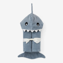 Boys | Slate Baby Shark Hooded Bath Wrap | Blue