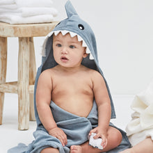 Boys | Slate Baby Shark Hooded Bath Wrap | Blue