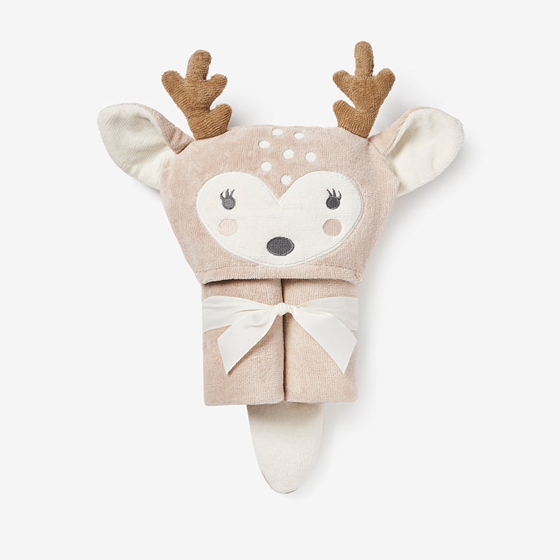 Girls | Fawn Hooded Baby Bath Wrap | Taupe