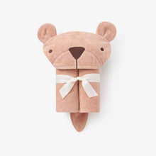 Unisex | Rust Bear Hooded Baby Bath Wrap | Rust