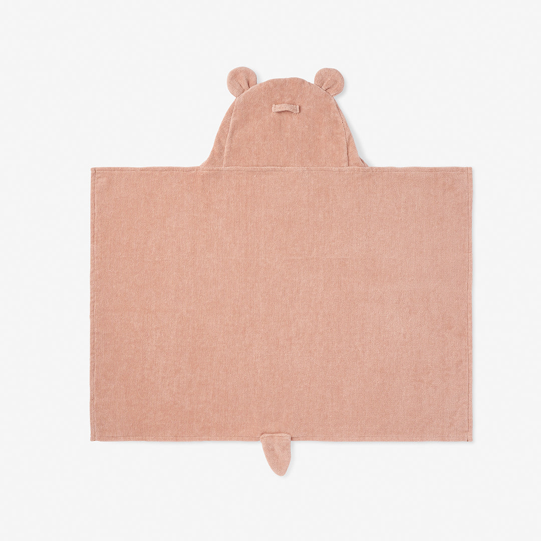 Unisex | Rust Bear Hooded Baby Bath Wrap | Rust